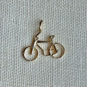 14k Gold Bicycle Pendant Charm